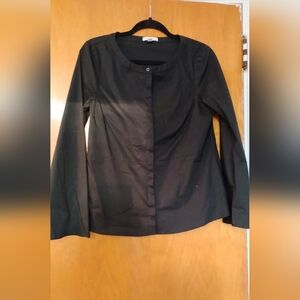 Halston Heritage Women's Classic Black Button-Down Shirt